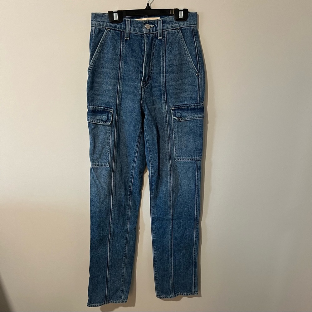 GRLFRND HARPER HIGH RISE SLIM CARGO JEANS - Picture 11 of 12